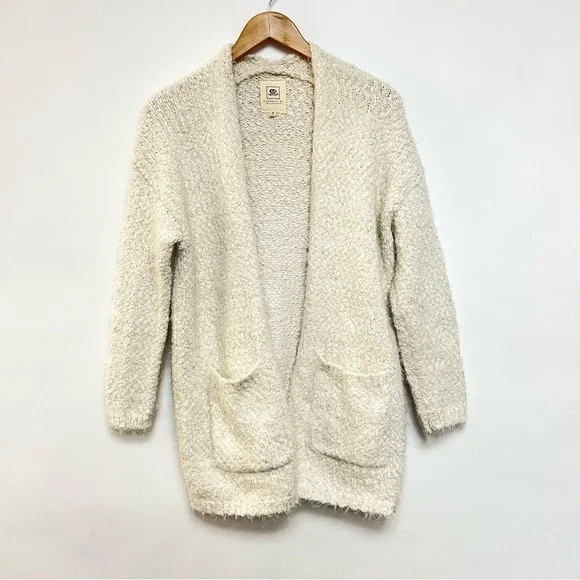 Rip Curl Snow Drify Fuzzy Boucle Cardigan Sweater Open Teddy Knit Size Small - Picture 5 of 12